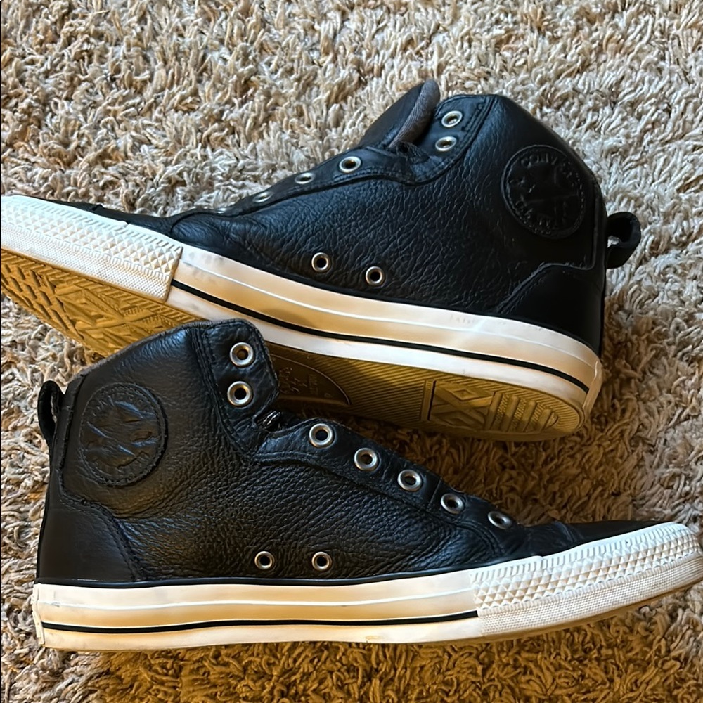 Converse Black High-Top Sneakers with Padded Ankle Support